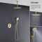 Kibi Circular Pressure Balanced Ceiling Mounted 2-Function Shower System w Rough In Valve- Brushed Gold KSF408BG - alternate 7